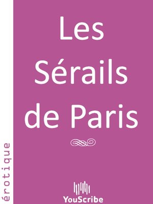 cover image of Les Sérails de Paris